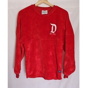 Disney Spirit Jersey Red Embossed Mickey Mouse Disneyland Resort Fleece XS‎